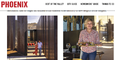 HIGH COUNTRY ARIZONA: SOUTHERN ARIZONA VINO VOYAGE