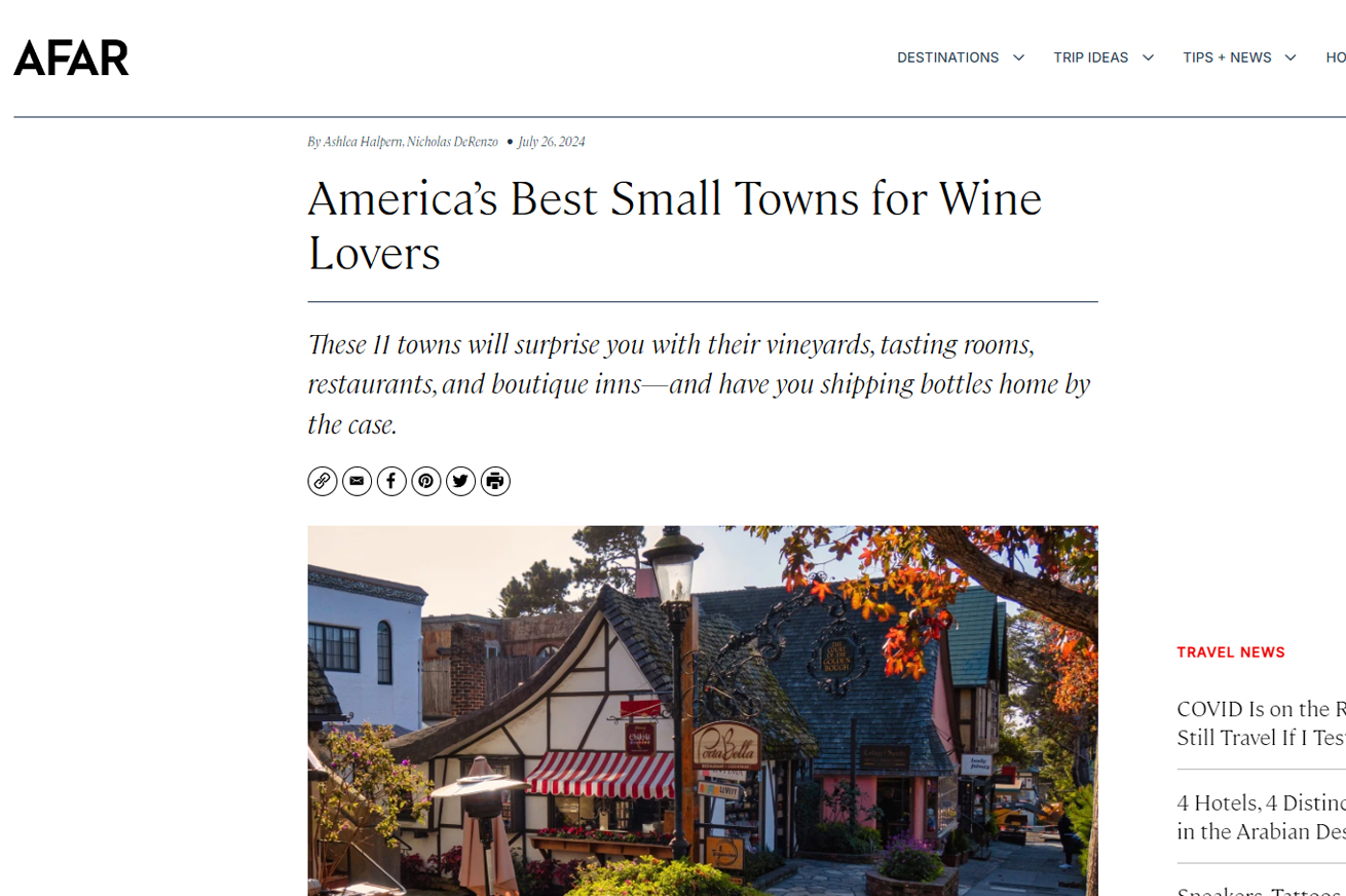 America’s Best Small Towns for Wine Lovers