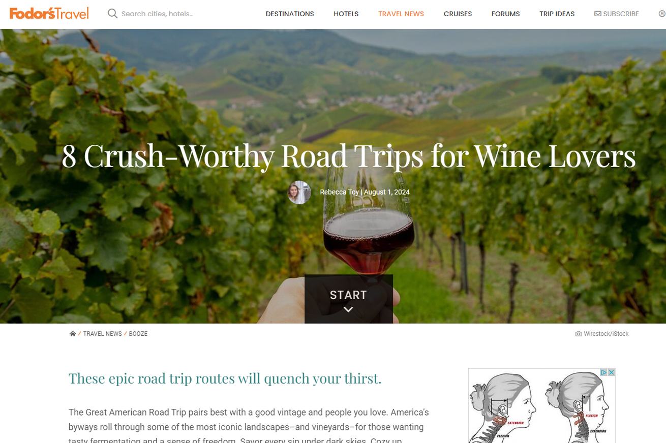 best roadtrips for wine lovers