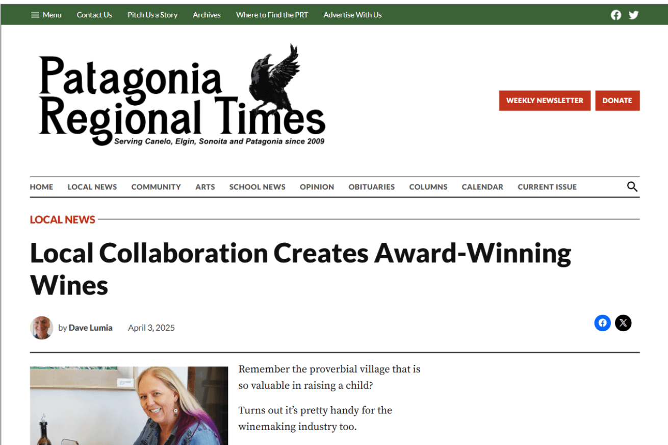 Local Collaboration Creates Award-Winning Wines