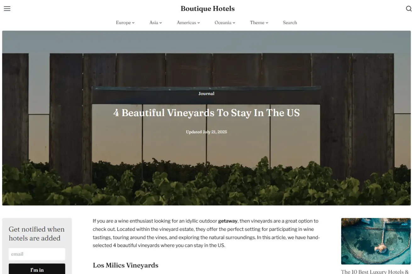 4 Beautiful Vineyards to Say In the US